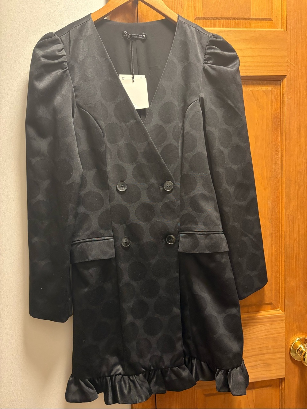 Zara Black Tuxedo Style Dress - Sz. Small